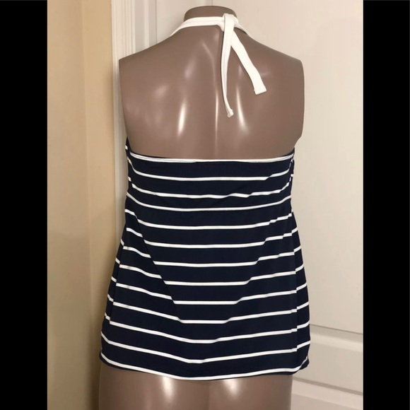 Pez D'Or Marine Striped Keyhole Maternity Tankini - Picture 3 of 5